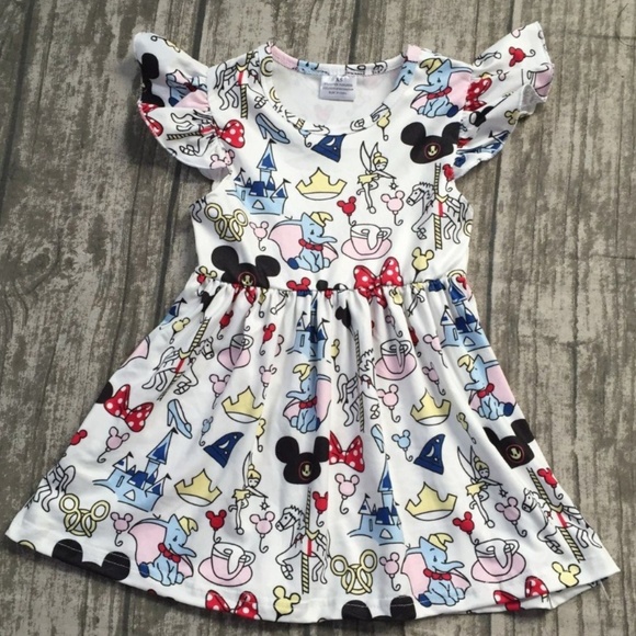 Other - Girls Disneyworld Flutter Sleeve Boutique Dress